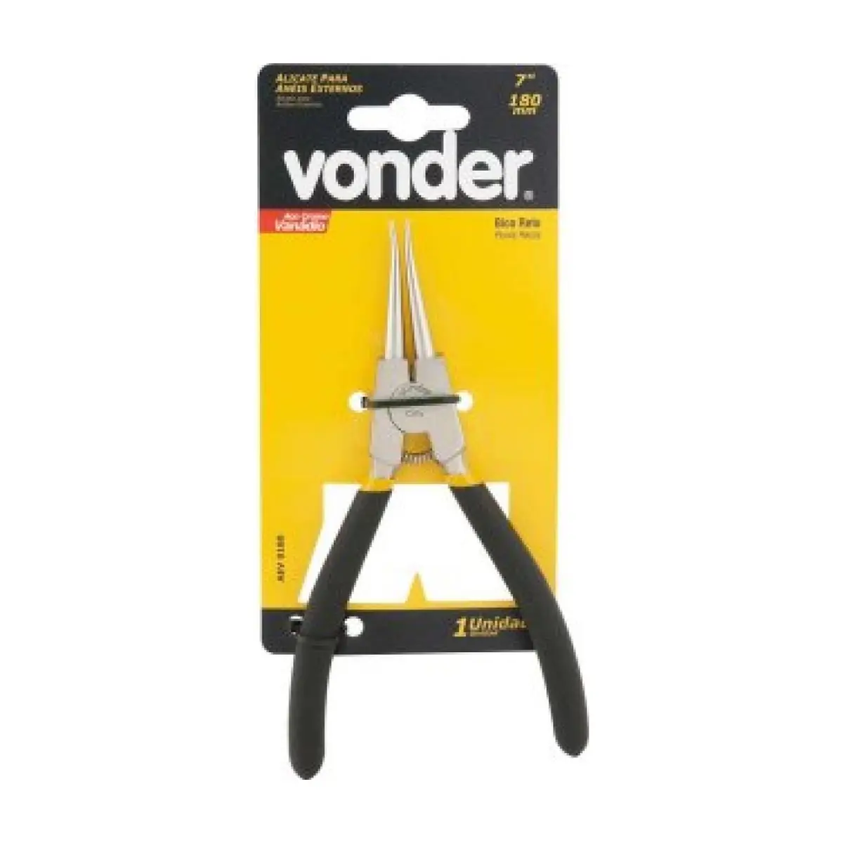 Alicate para anillos exteriores punta recta 7" Vonder