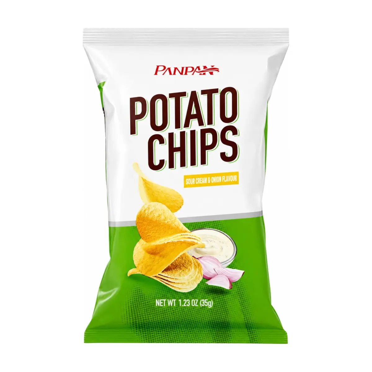 Papas fritas sabor crema agria y cebolla Panpan (35 g / 1.23 oz)