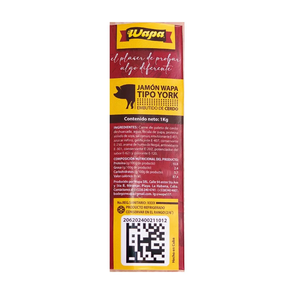 Jamón tipo york Wapa (1 kg / 2.2 lb) - Thumbnail 2