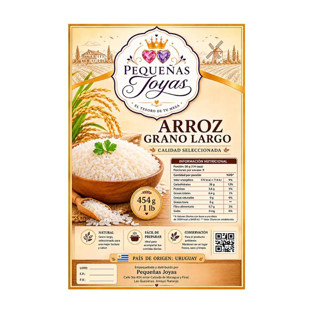 Arroz grano largo Pequeñas Joyas (454 g / 1 lb) - Miniatura 2