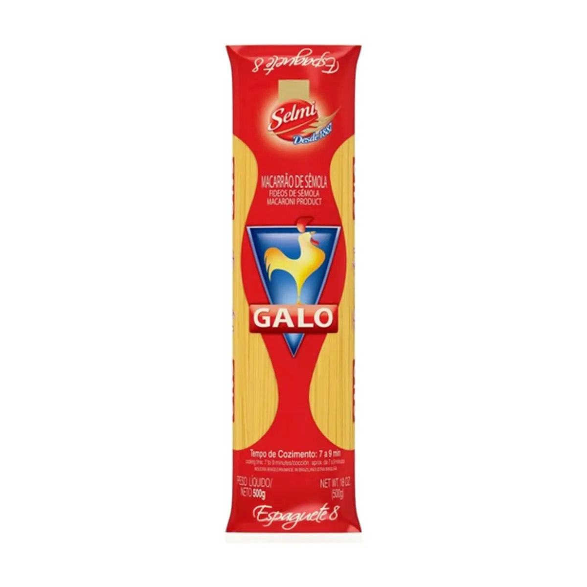 Pasta Espagueti 8 Rojo (500 g) GALO