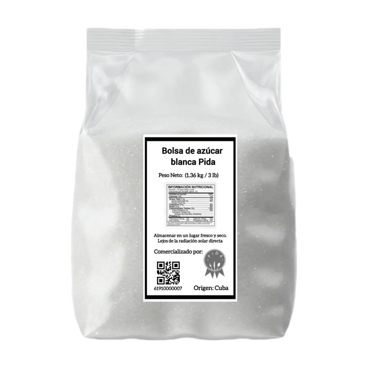 Azúcar blanca Pida (1.36 kg / 3 lb)