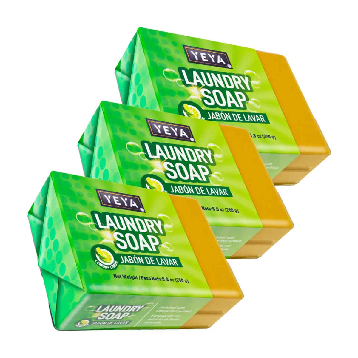 Jabón de lavar con aroma a limón YEYA (3 x 250 g / 8.8 oz) - Imagen 1