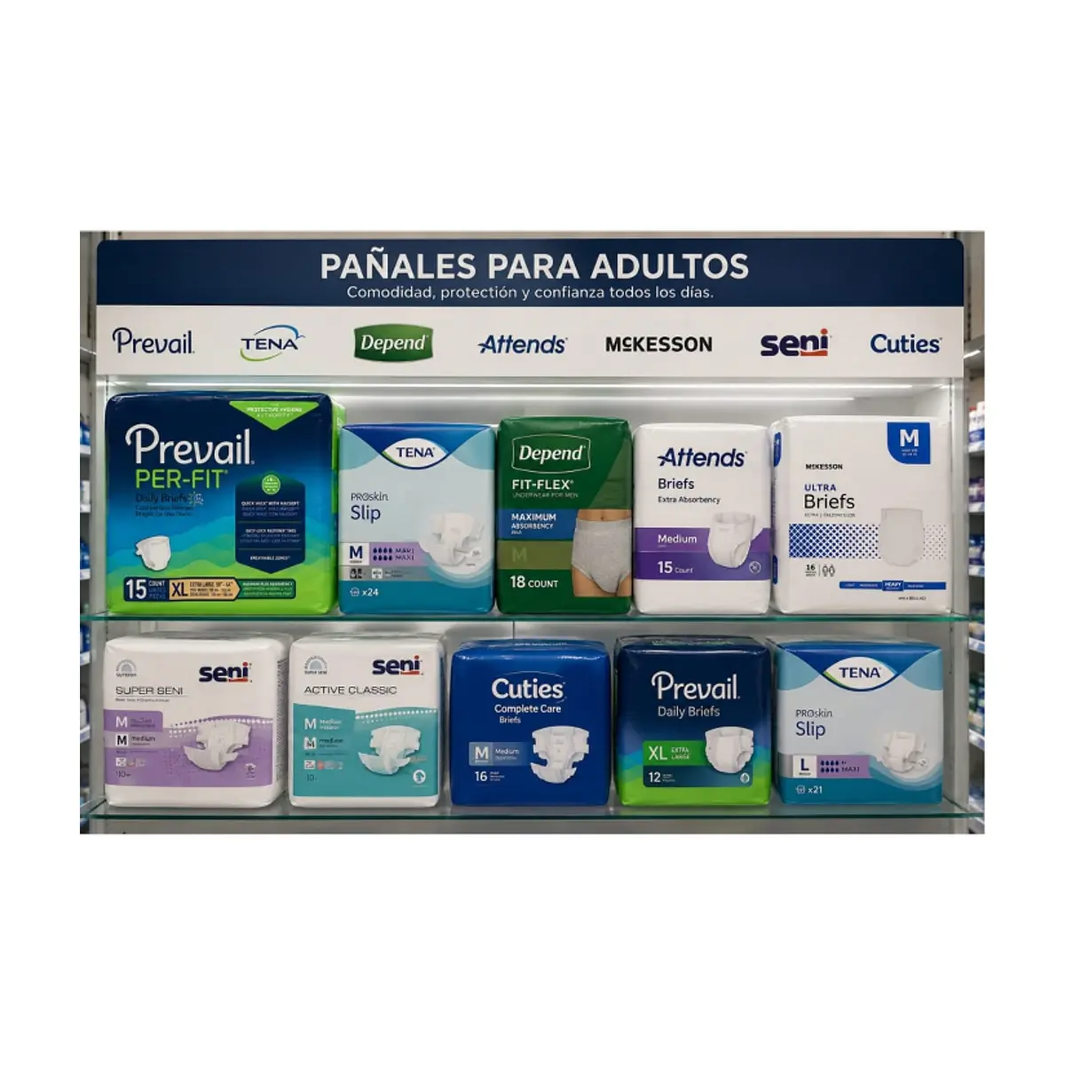 Pañales desechables para adultos talla L Dry Confort Tena (18 U) - Thumbnail 3