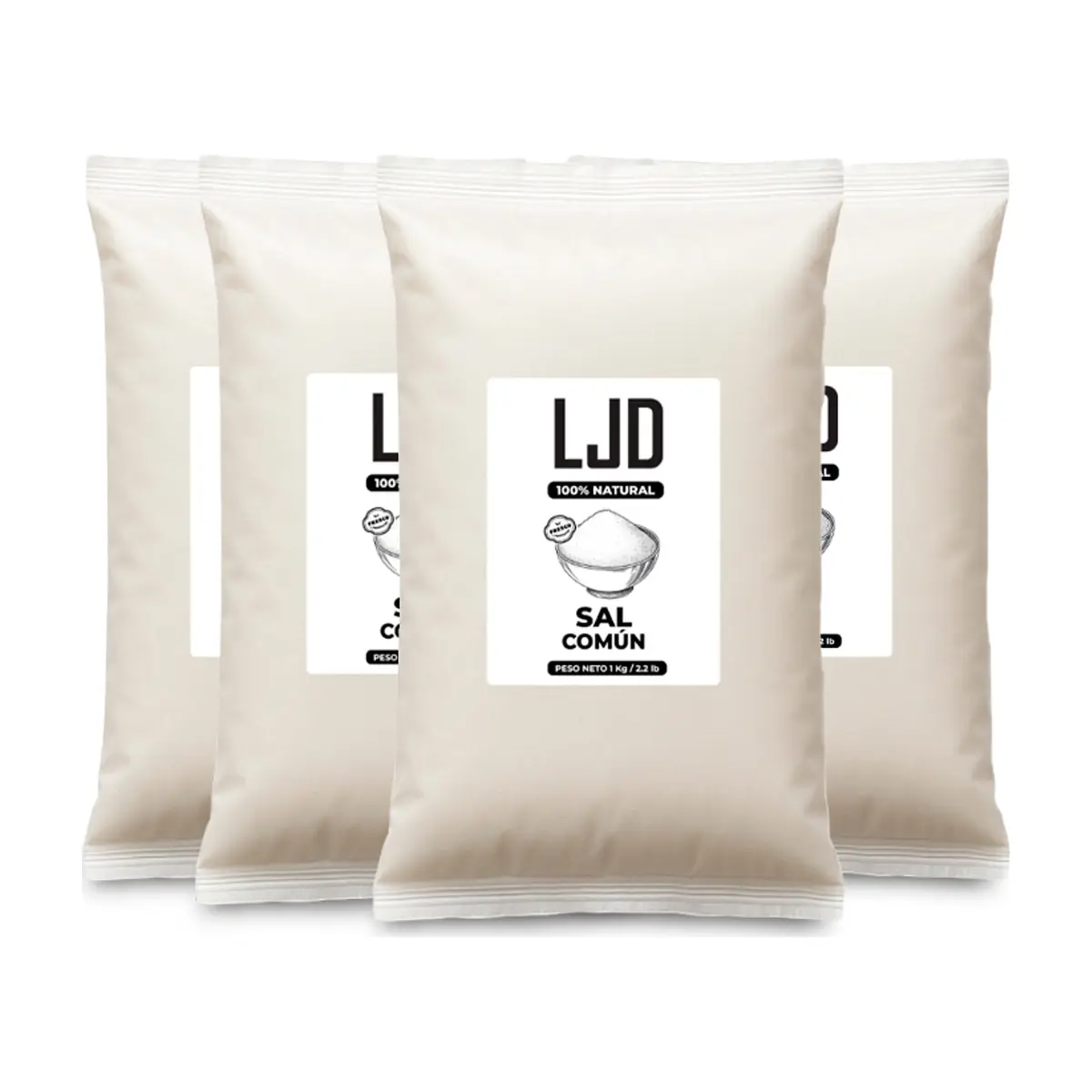 Sal común LJD (4 x 1 kg / 2.2 lb)