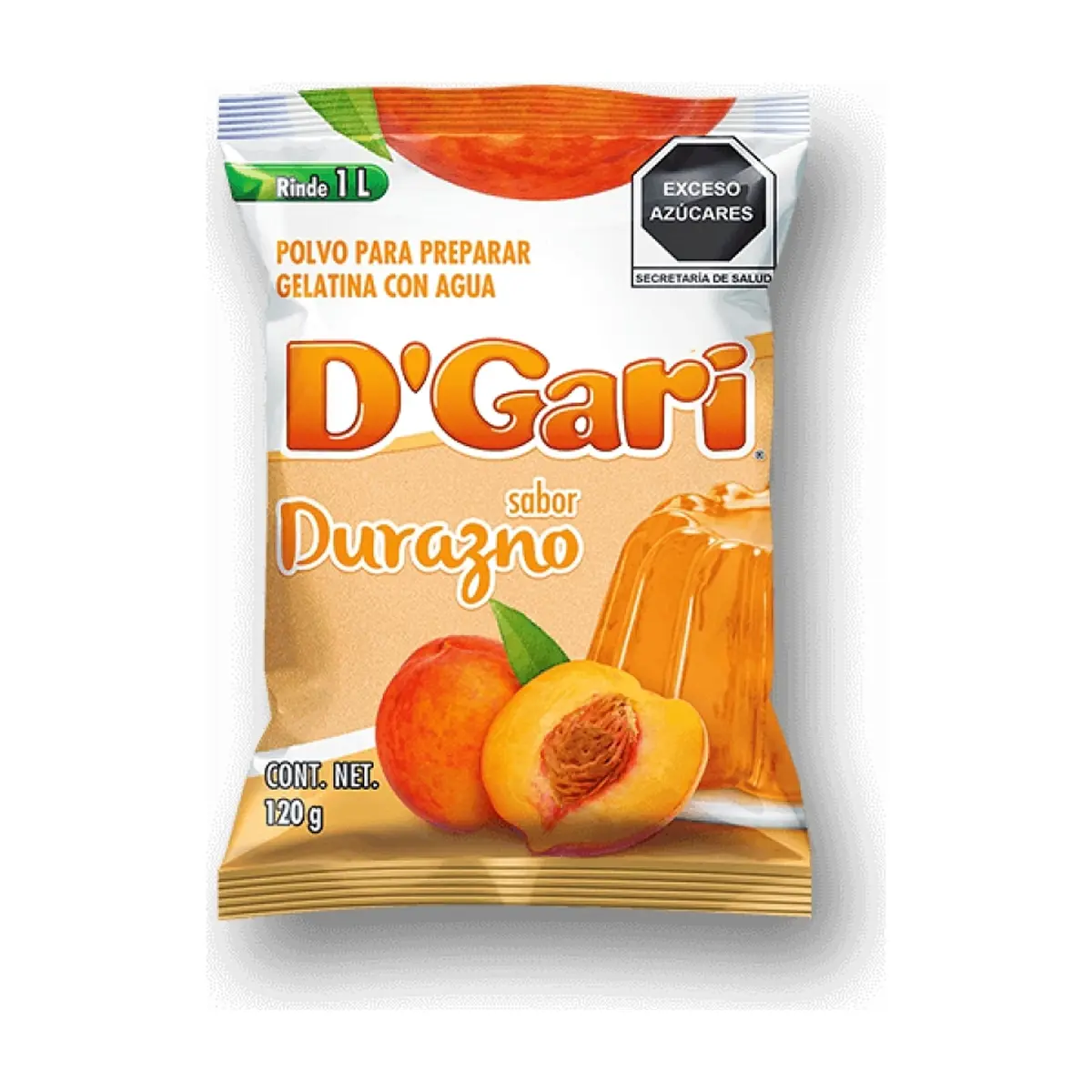 Gelatina sabor durazno D'Gari (120 g / 4.2 oz) - Thumbnail 3
