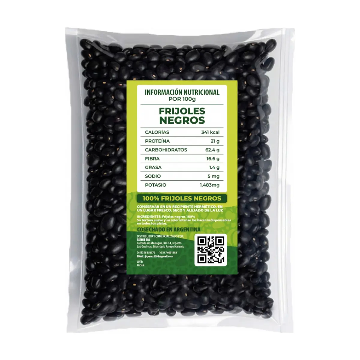 Frijoles negros Campo Vivo (10 x 1 kg / 2.2 lb) - Thumbnail 3
