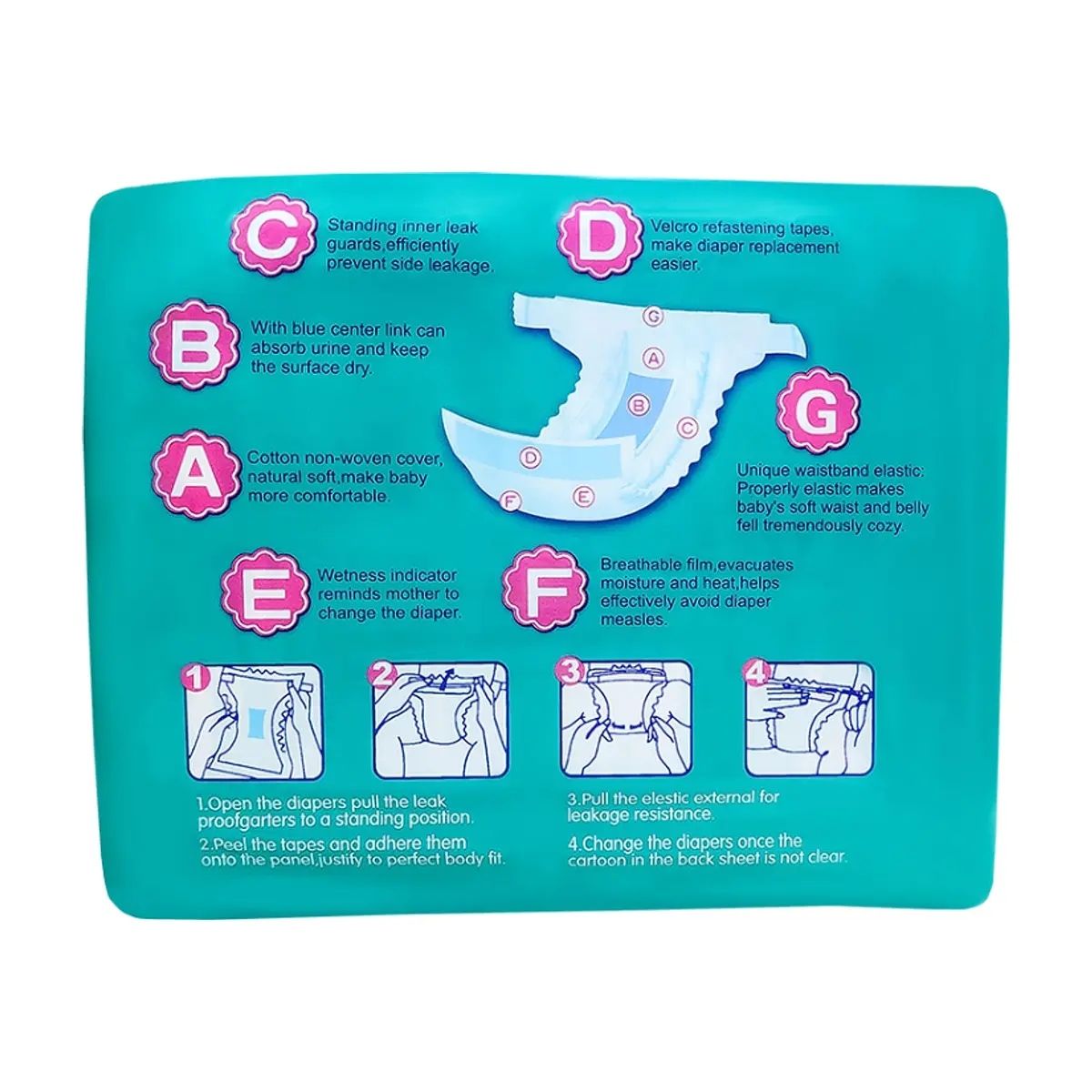Pañales desechables para bebé de 5 - 10 kg talla M YourSun (30 U) - Thumbnail 2
