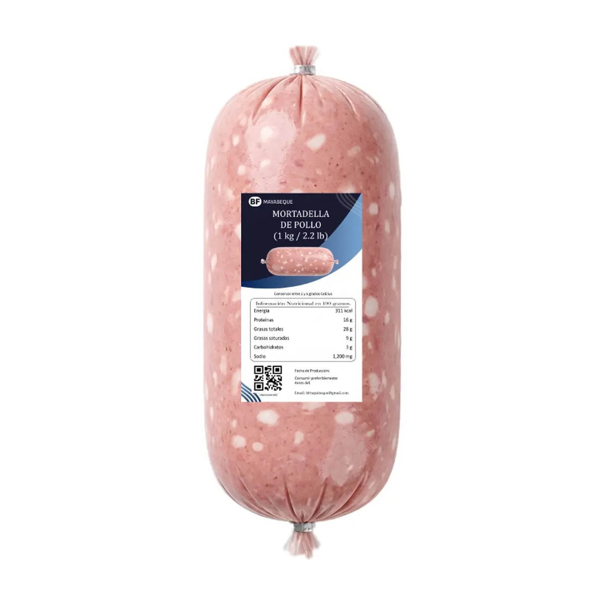 Mortadella de pollo BF Mayabeque (1 kg / 2.2 lb)