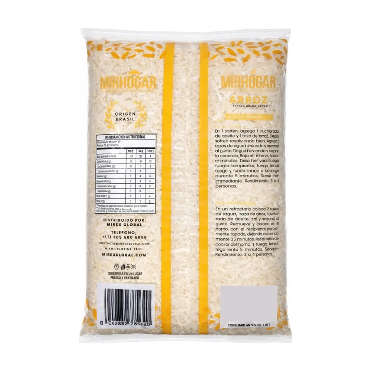 Arroz blanco grano largo MirHogar (1 kg / 2.2 lb) - Thumbnail 2