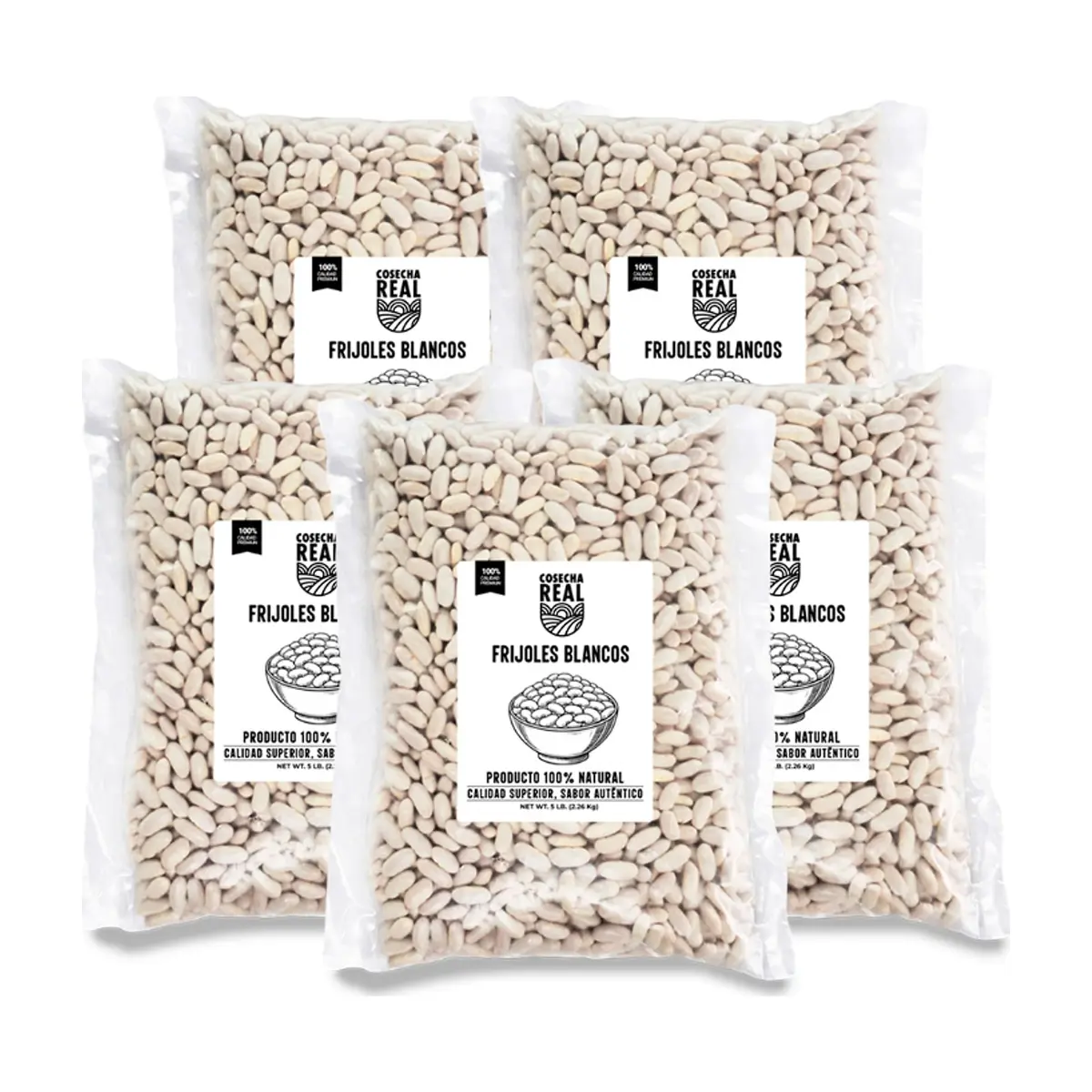Frijoles blancos Cosecha Real (5 x 2.26 kg / 5 lb) - Miniatura 1