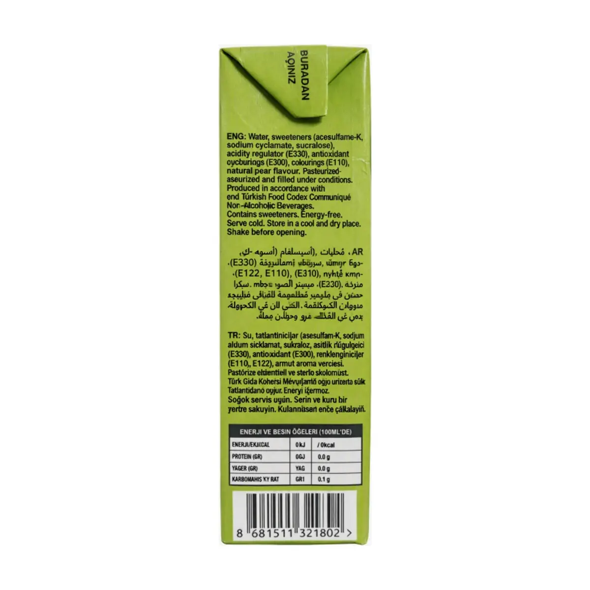 Bebida sabor a pera Frutigo (4 x 200 ml / 6.76 fl oz) - Thumbnail 2