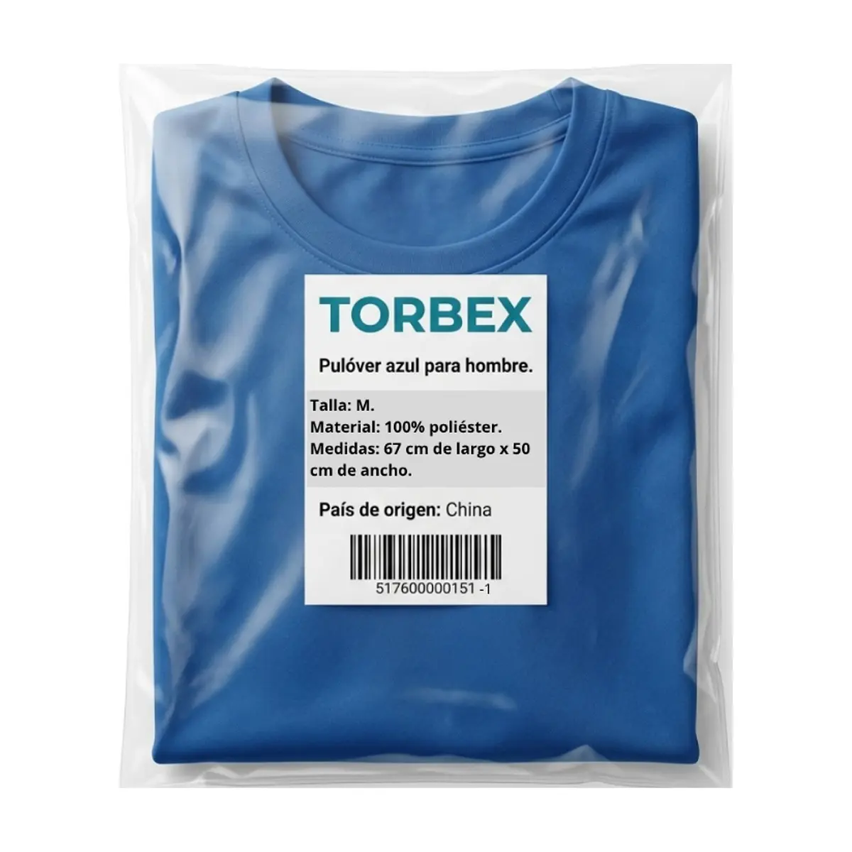 Pulóver azul para hombre Torbex (Talla M) - Thumbnail 2