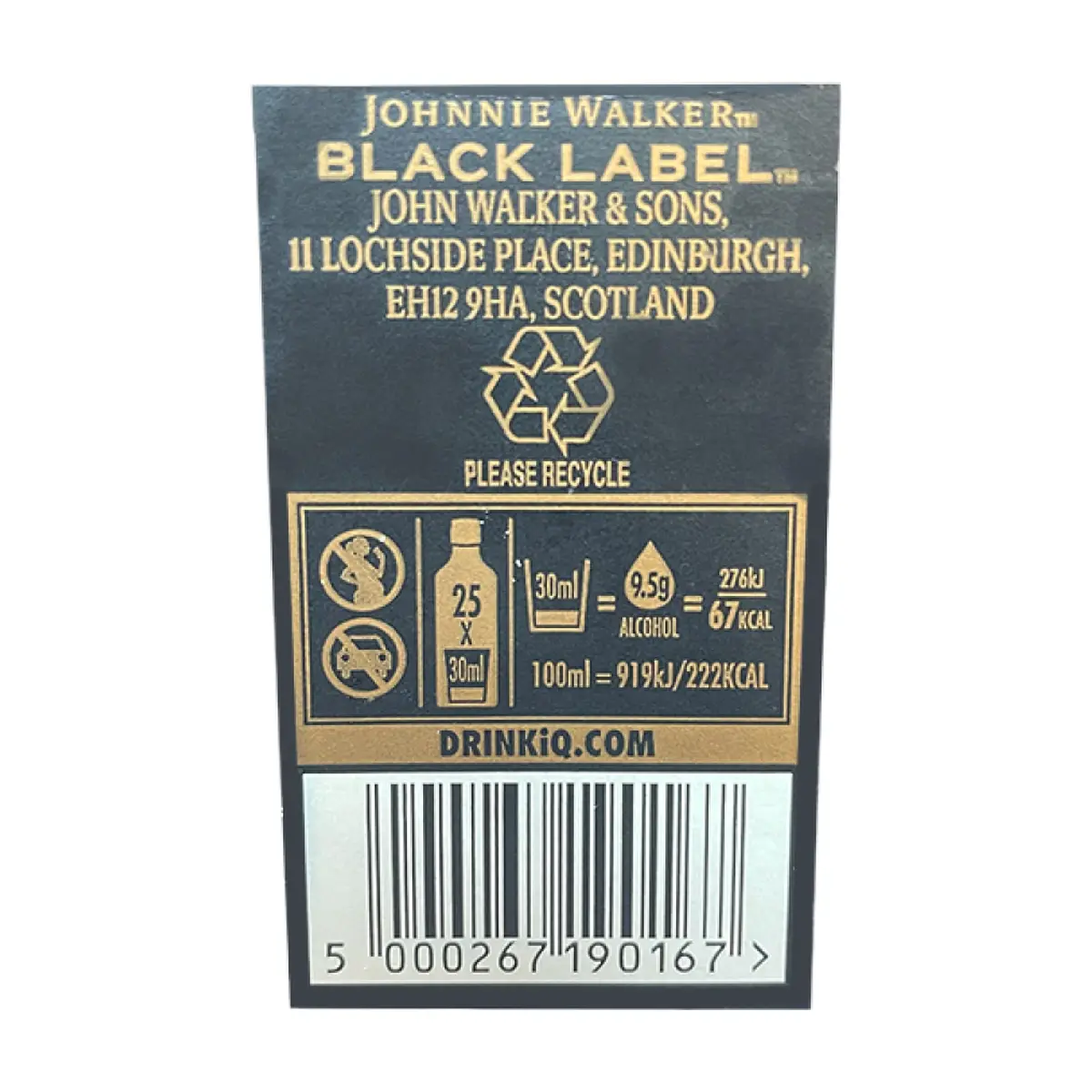 Whisky Black Label 12 años Johnnie Walker (750 ml) - Thumbnail 5