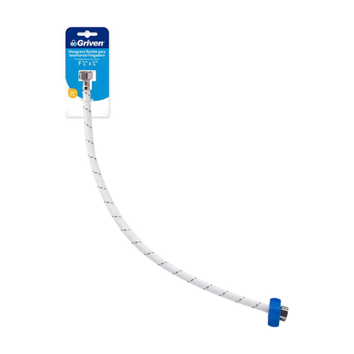 Manguera flexible - Latiguillo - de 1/2" X 1/2" X 24" Griven