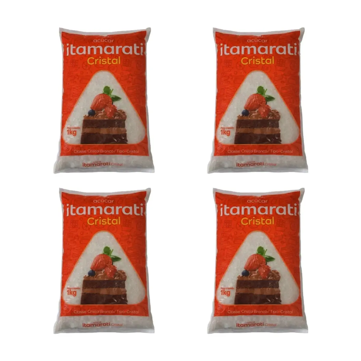 Azúcar blanca cristal Itamarati (4 x 1 kg / 2.2 lb)