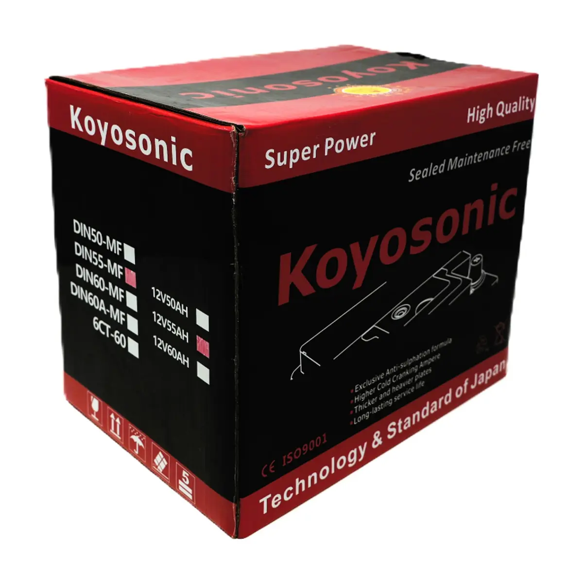 Batería Koyosonic 12V55AH - Thumbnail 2