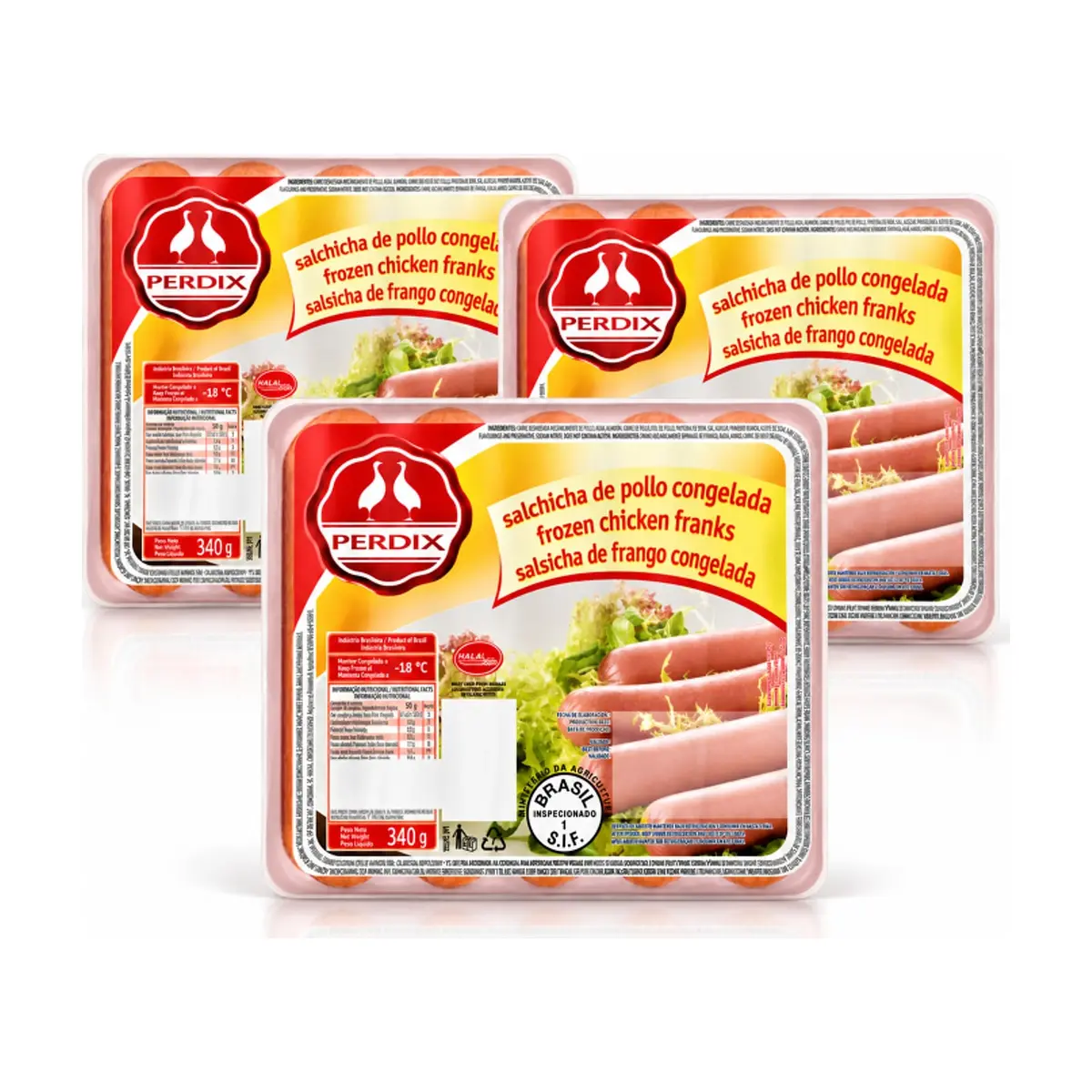 Salchichas de pollo Perdix (3 x 340 g / 12 oz) - Imagen 1
