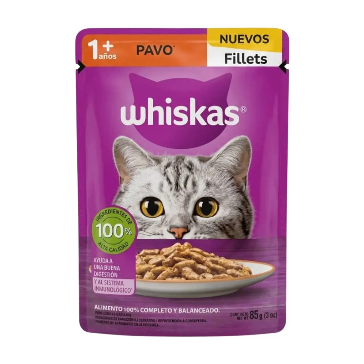Alimento para gatos sabor a pavo Whiskas (85 g / 2.99 oz)