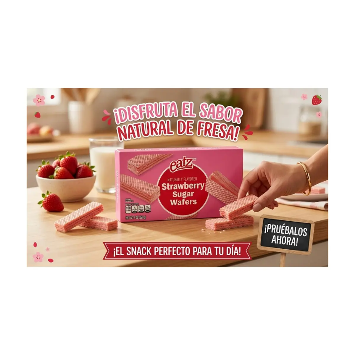 Sorbetos de fresa Eatz (226 g / 8 oz) - Thumbnail 4