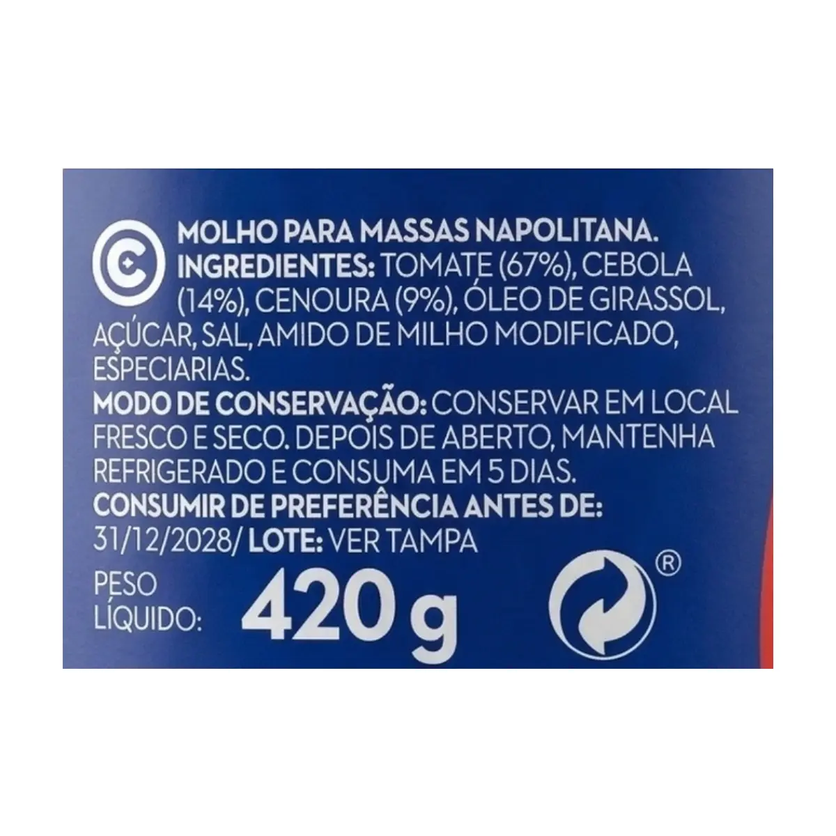 Salsa napolitana Continente (420 g / 13.5 oz) - Thumbnail 4
