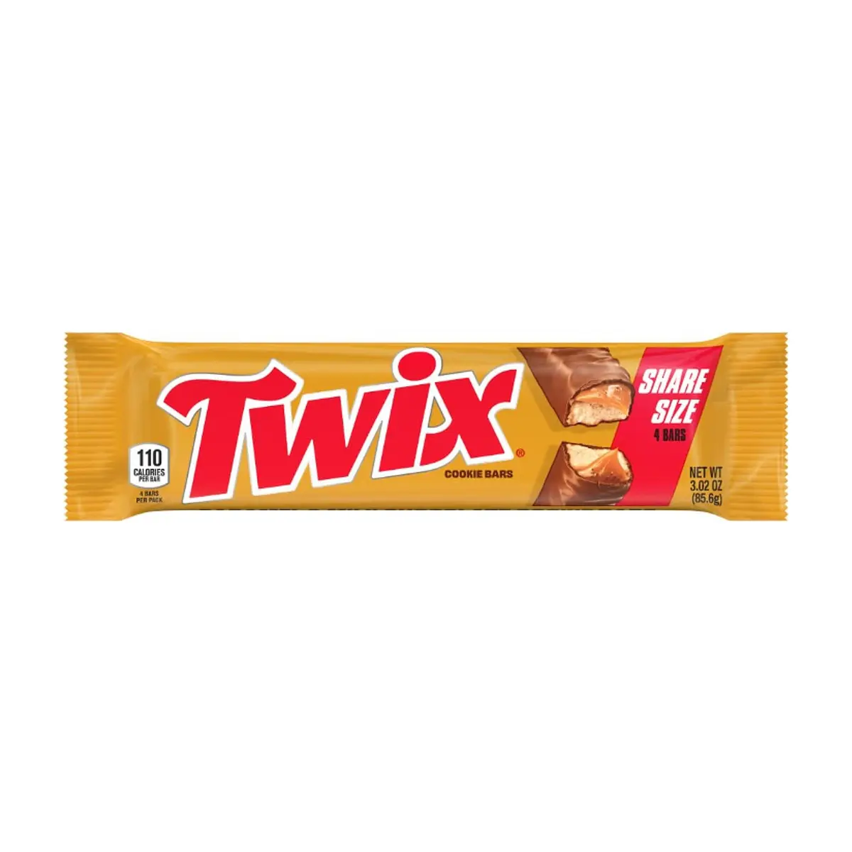 Barra de chocolate con leche y caramelo Twix (85.6 g / 3.02 oz)