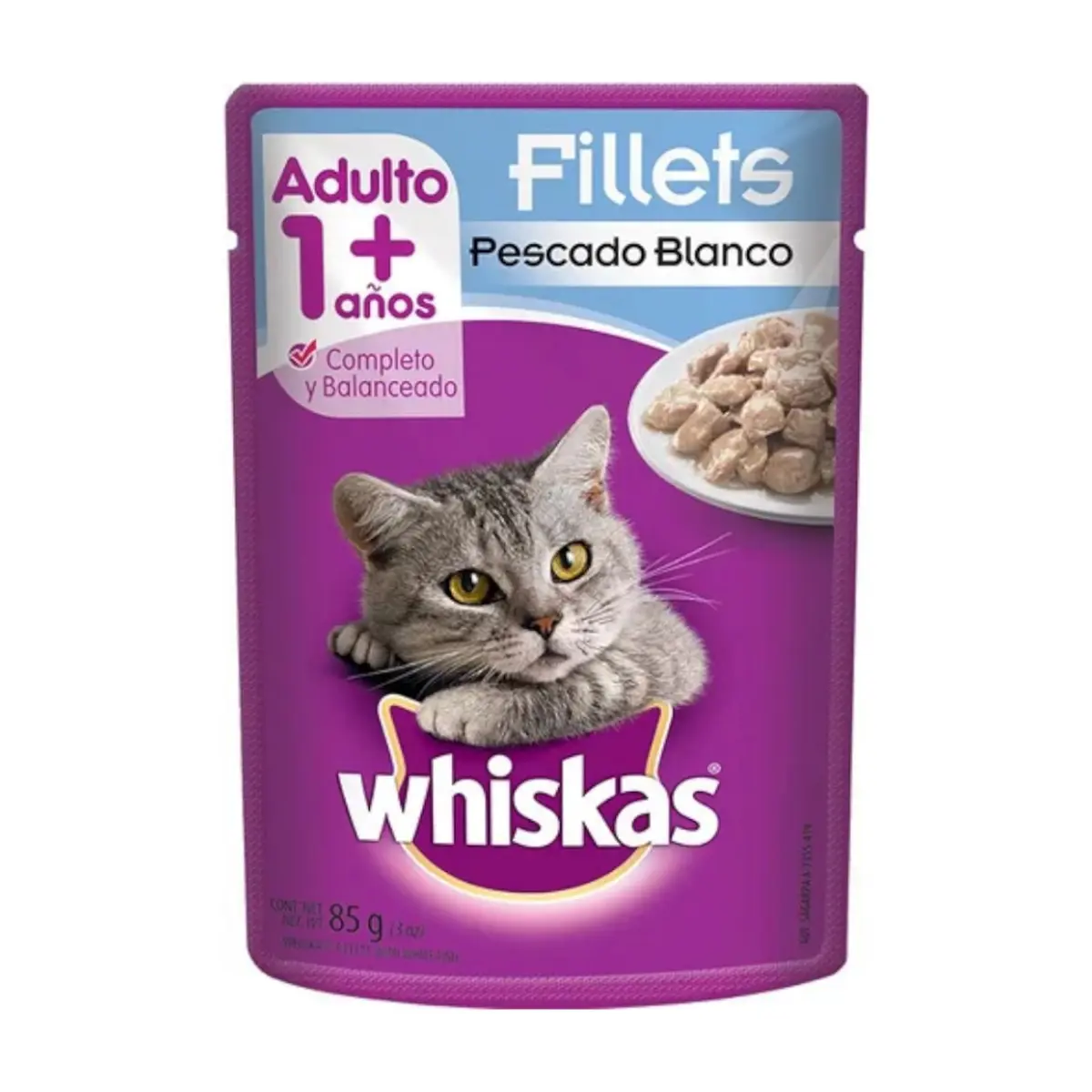 Comida para gatos adultos filletes de pescado blanco Whiskas (85 g / 2.99 oz) - Thumbnail 2