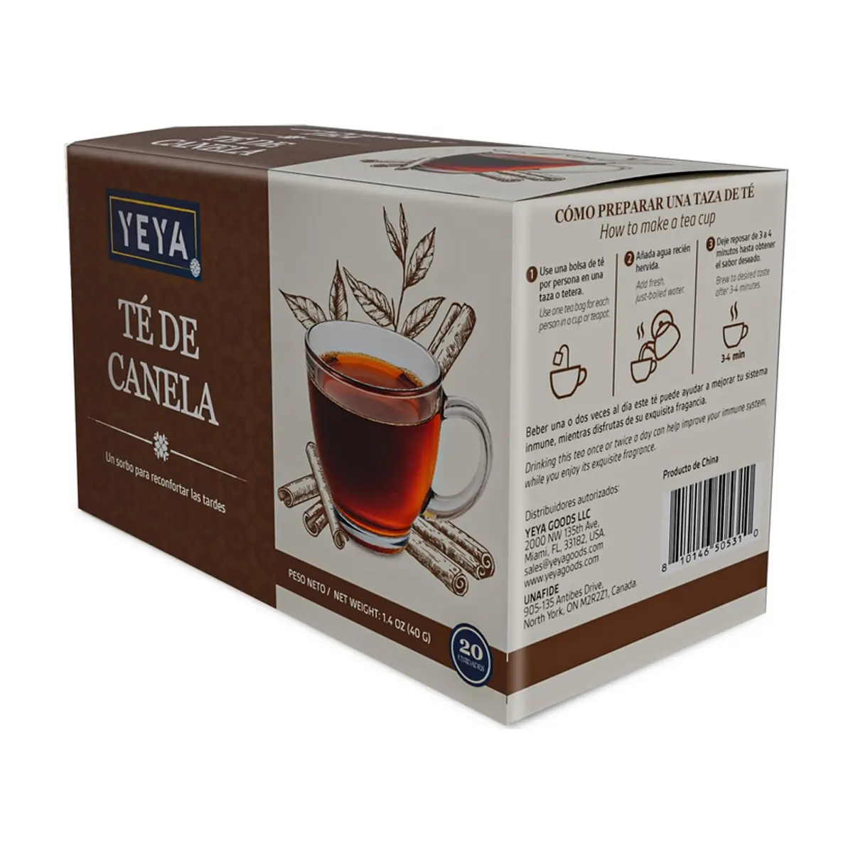 Té de canela YEYA (60 x 40 g / 1.4 oz) - Thumbnail 2