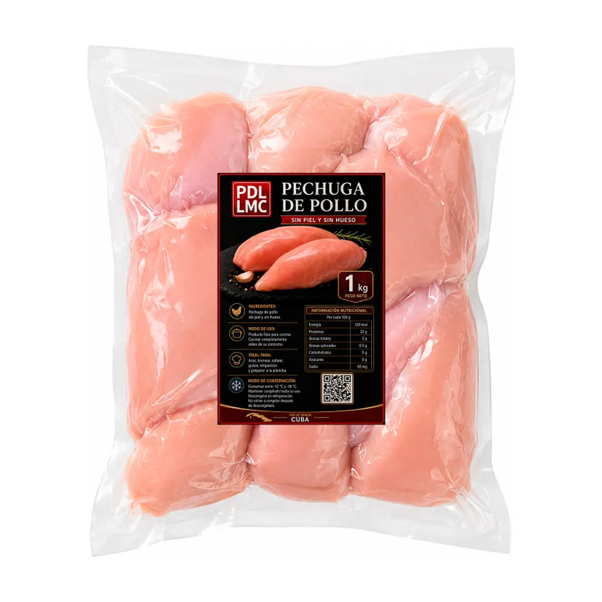 Pechuga de pollo sin piel y sin hueso PDL LMC (1 kg / 2.2 lb) - Miniatura 3