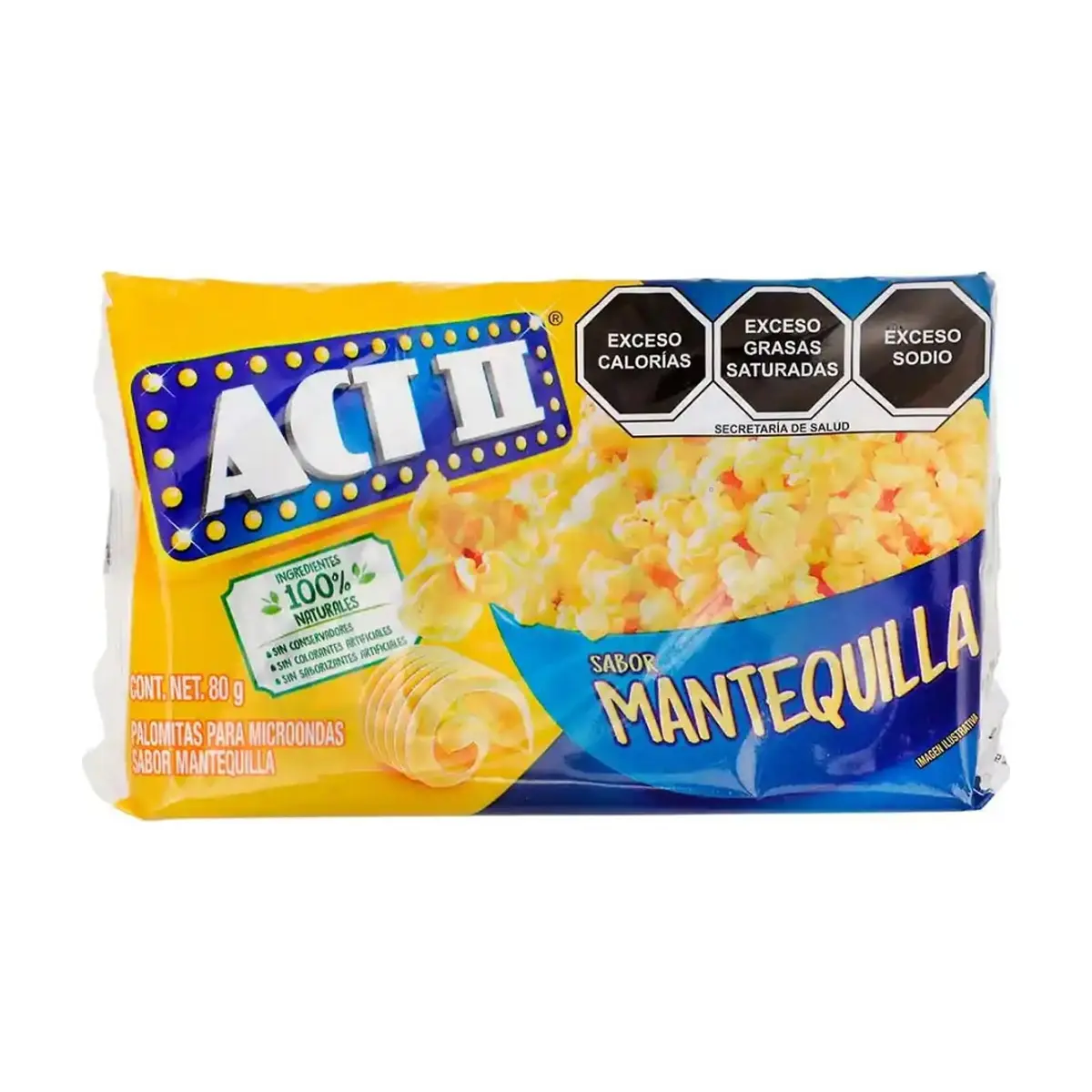 Palomitas de maíz sabor mantequilla ACT II (80 g / 2.82 oz)