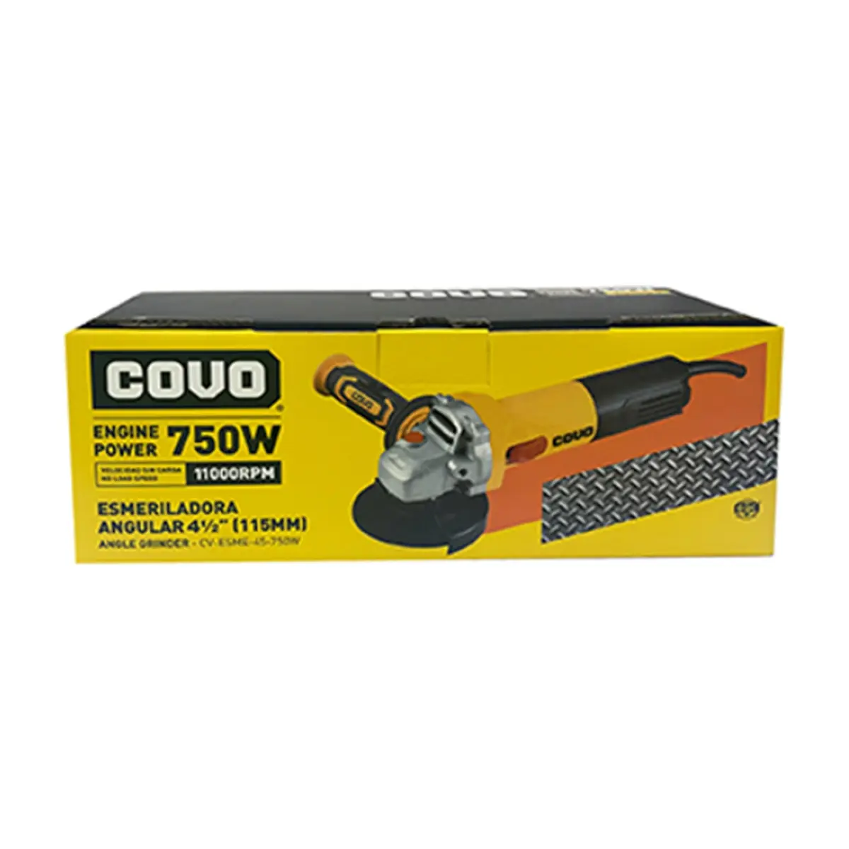 Pulidora - esmeril - angular 115 mm 750 W Covo CV-ESME-45-750W - Miniatura 2