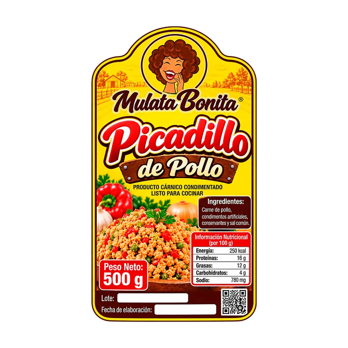 Picadillo condimentado de pollo Mulata Bonita (500 g / 1.1 lb) - Miniatura 2