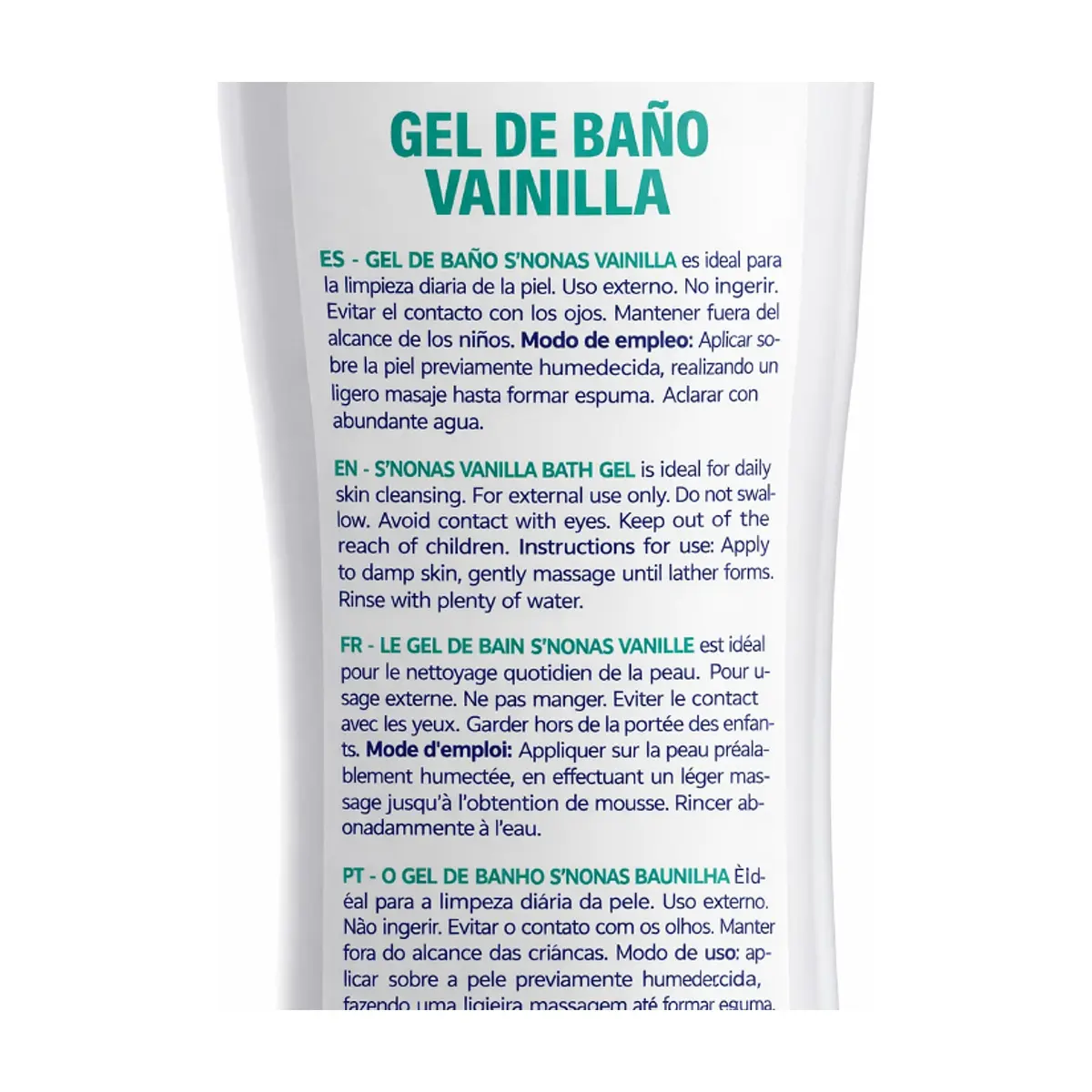 Gel de baño Vainilla S'nonas (750 ml) - Thumbnail 7