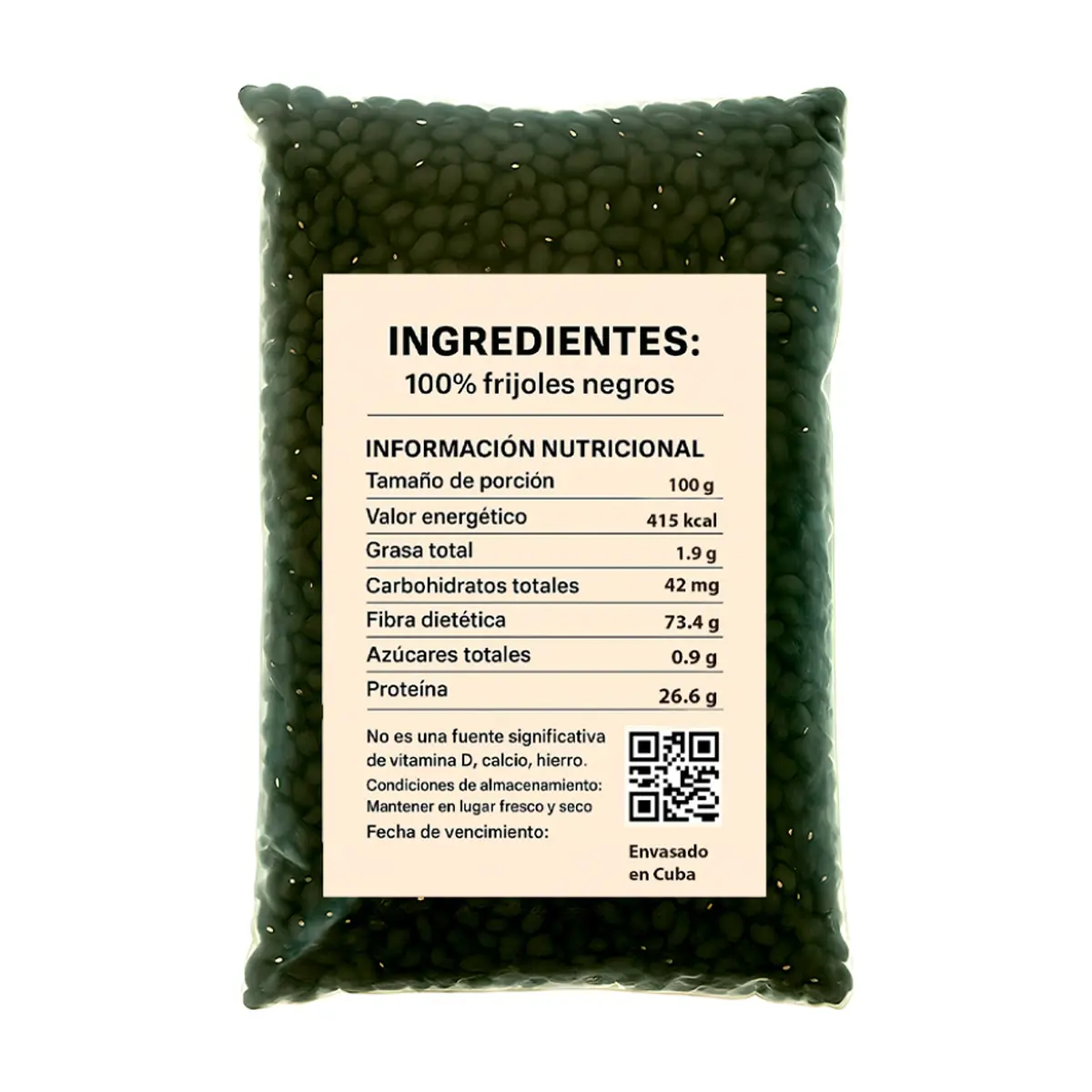 Frijoles negros PDL LMC (1 kg / 2.2 lb) - Thumbnail 2