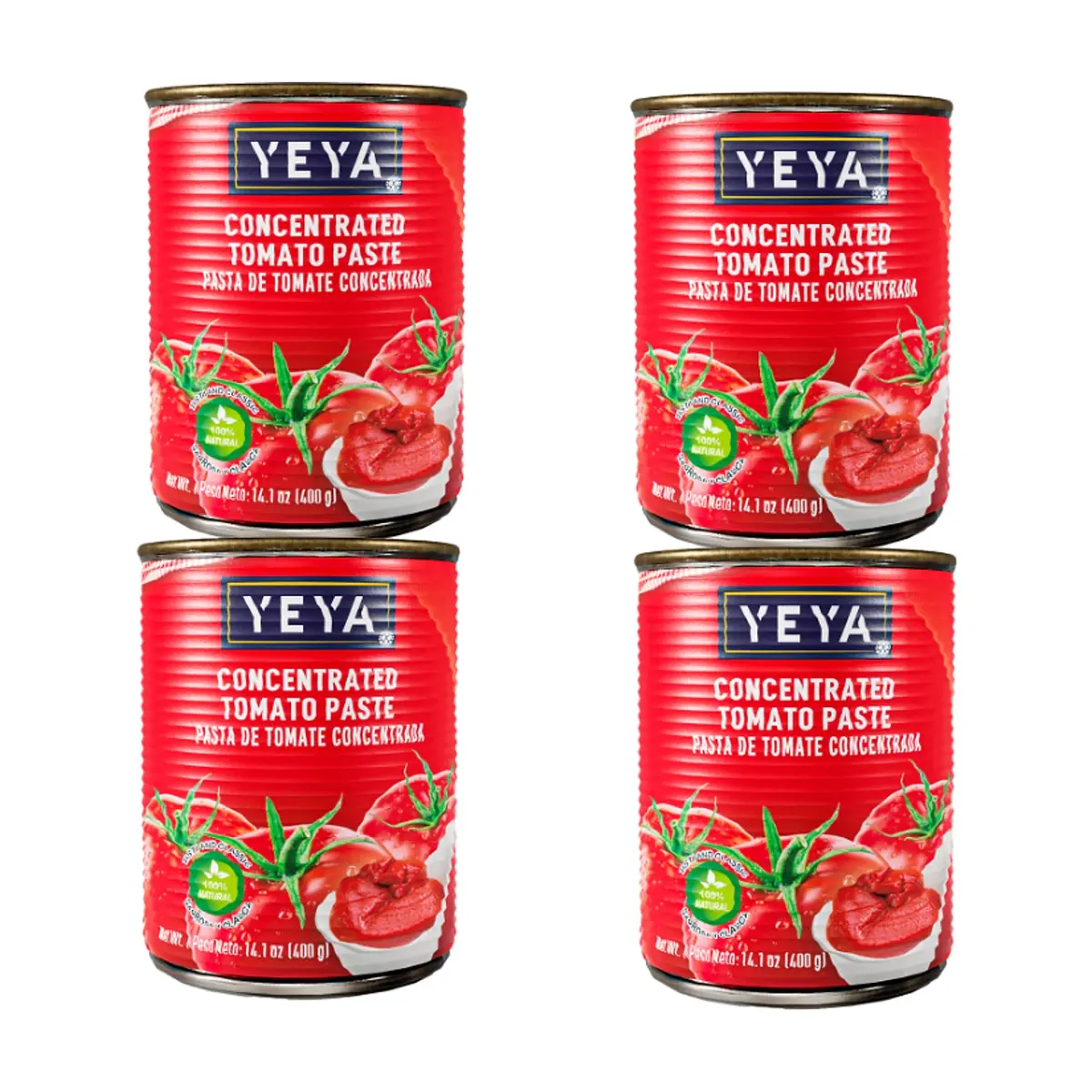 Pasta de tomate concentrada Yeya (4 x 400 g / 14.1 oz)