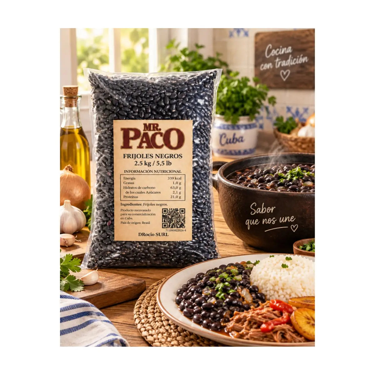 Frijoles negros Mr. Paco (2.5 kg / 5.5 lb) - Thumbnail 4