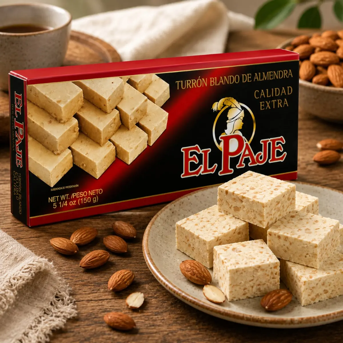 Turrón blando de almendra de calidad extra El Paje (5 x 150 g / 5.29 oz) - Thumbnail 2