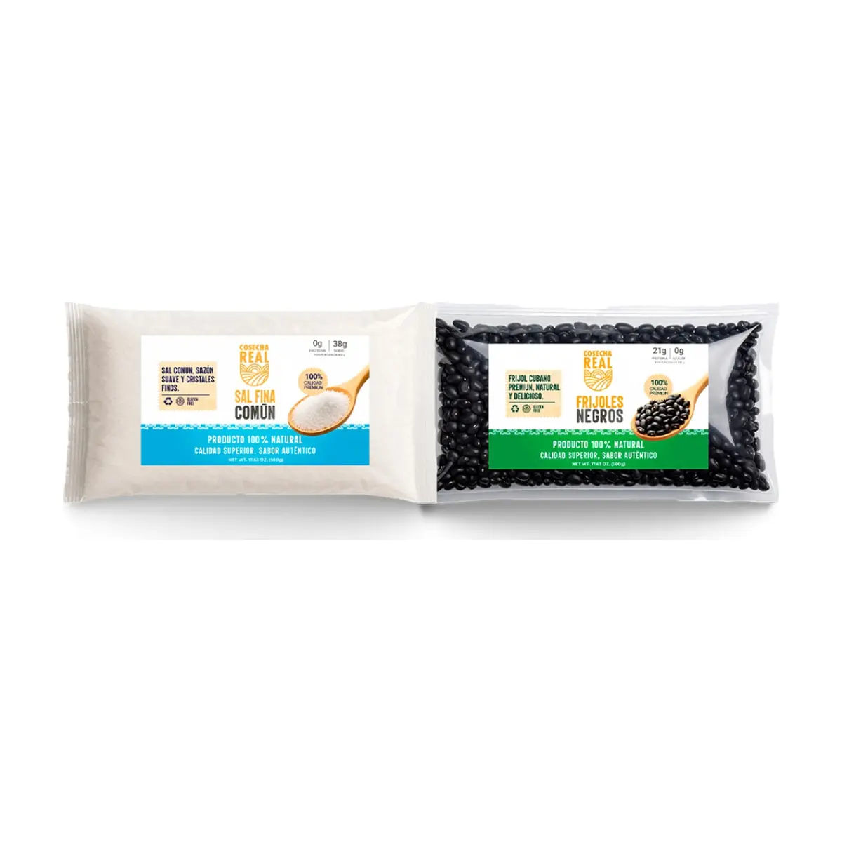 Combo esencial de cocina Cosecha Real #16: Sal fina común + Frijoles negros