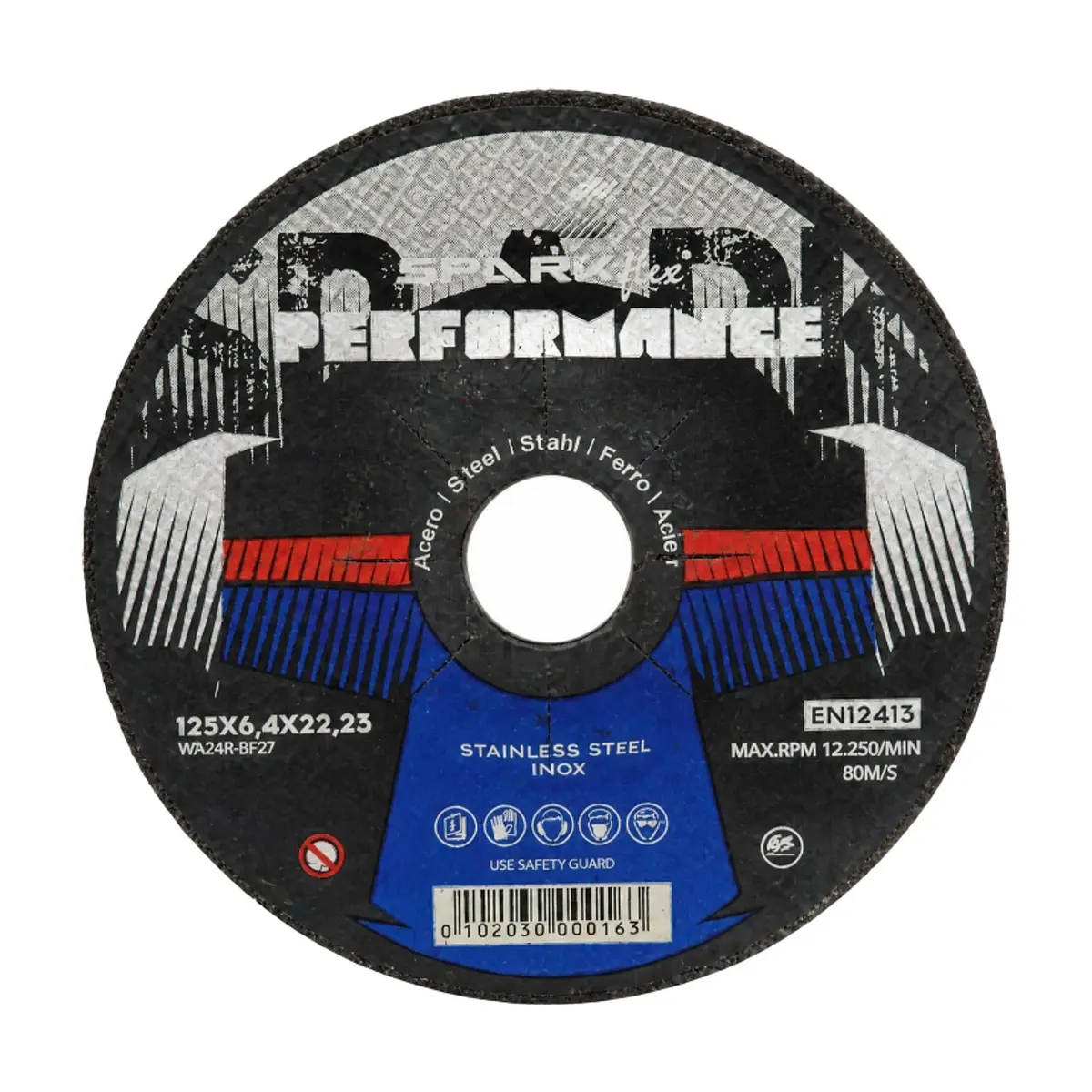 Disco de corte de acero 125 x 6.4 x 22.23 mm 80 m/s Sparkflex Performance - Miniatura 1