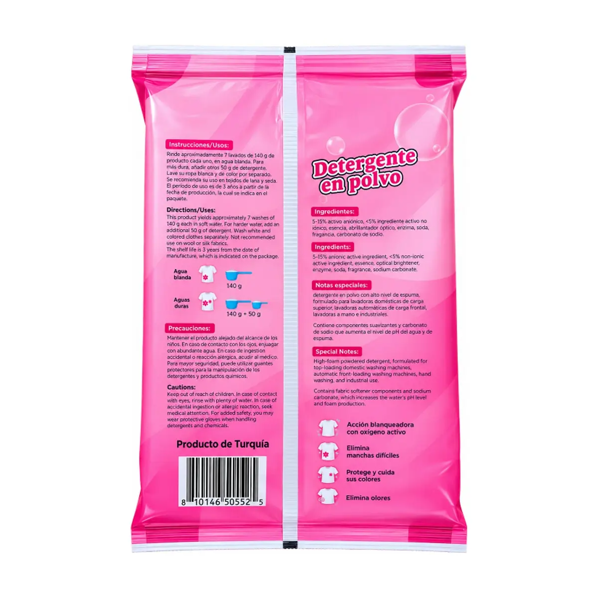 Detergente en polvo con aroma floral para ropa Super Yu (1 kg / 2.2 lb) - Miniatura 2