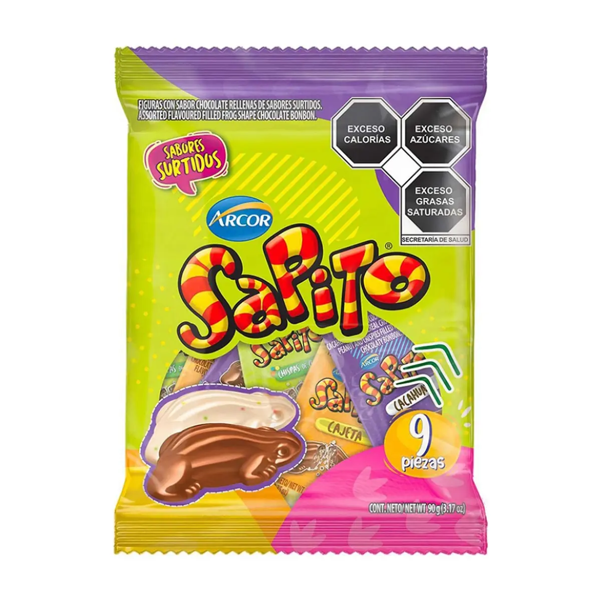 Sapitos de chocolate rellenos de sabores surtidos Arcor (90 g / 3.17 oz) - Miniatura 6