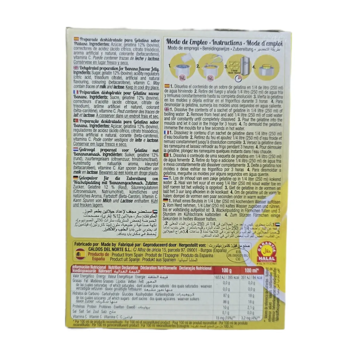Gelatina de plátano Calnort (170 g / 6 oz) - Thumbnail 2