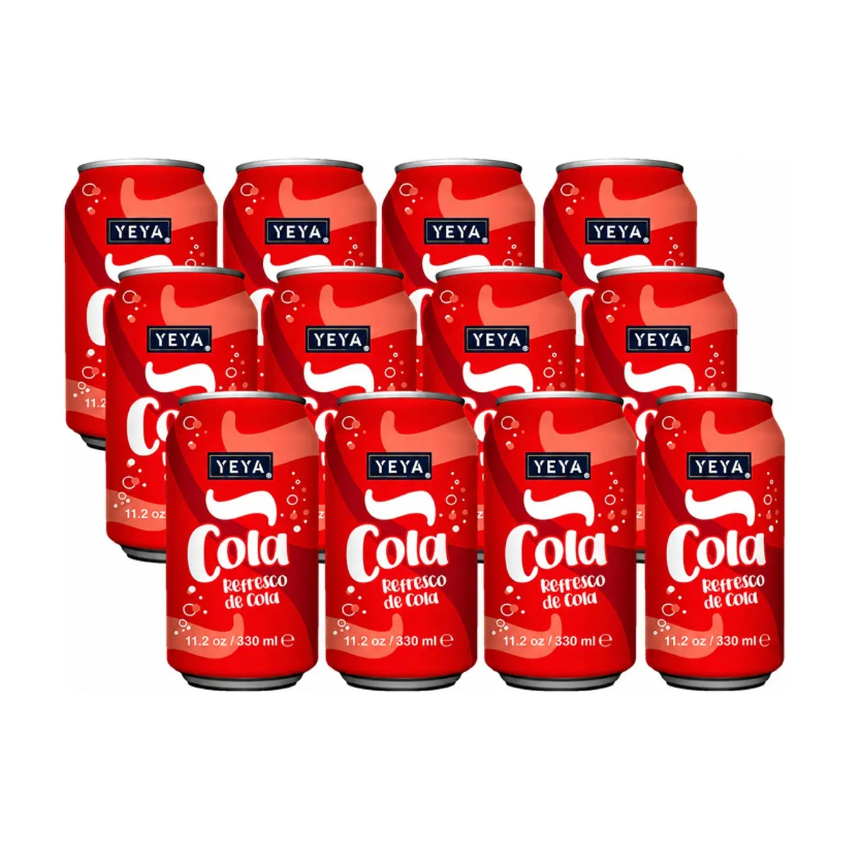 Refresco gaseado de cola YEYA (12 x 330 ml / 11.2 fl oz)