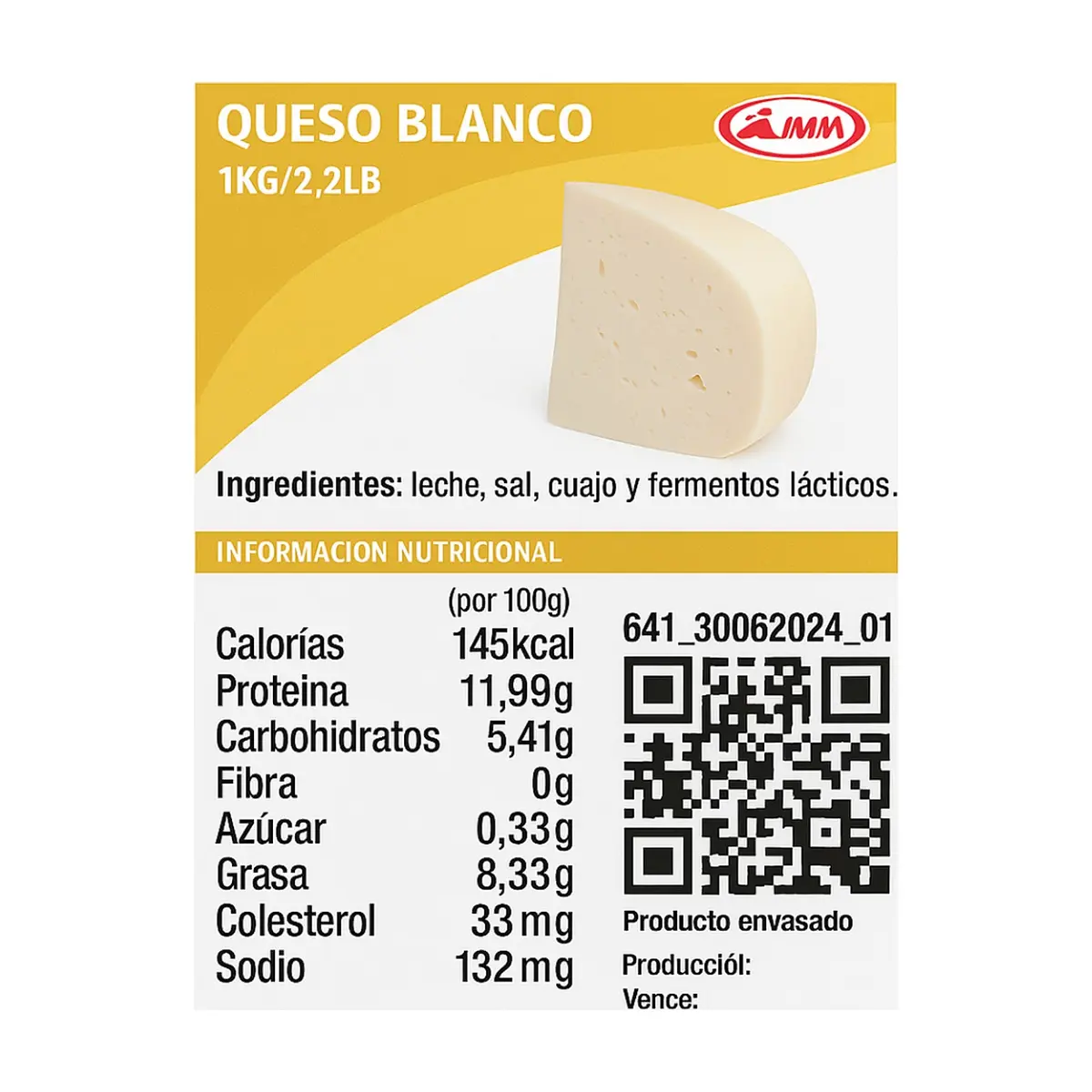 Queso blanco Jimm (1 kg / 2.2) - Thumbnail 5