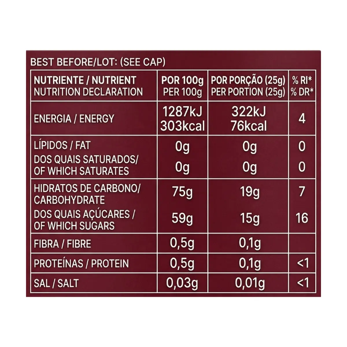 Cobertura para postres de fresa sin gluten Continente (295 g / 10.41 oz) - Thumbnail 4