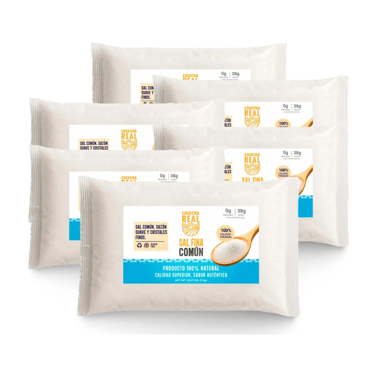 Sal fina común Cosecha Real (6 x 1 kg / 2.2 lb)