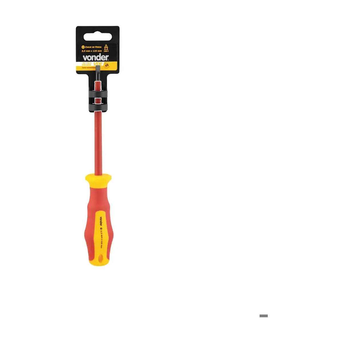 Destornillador de paleta aislante 5.5 mm x 125 mm Vonder - Thumbnail 3
