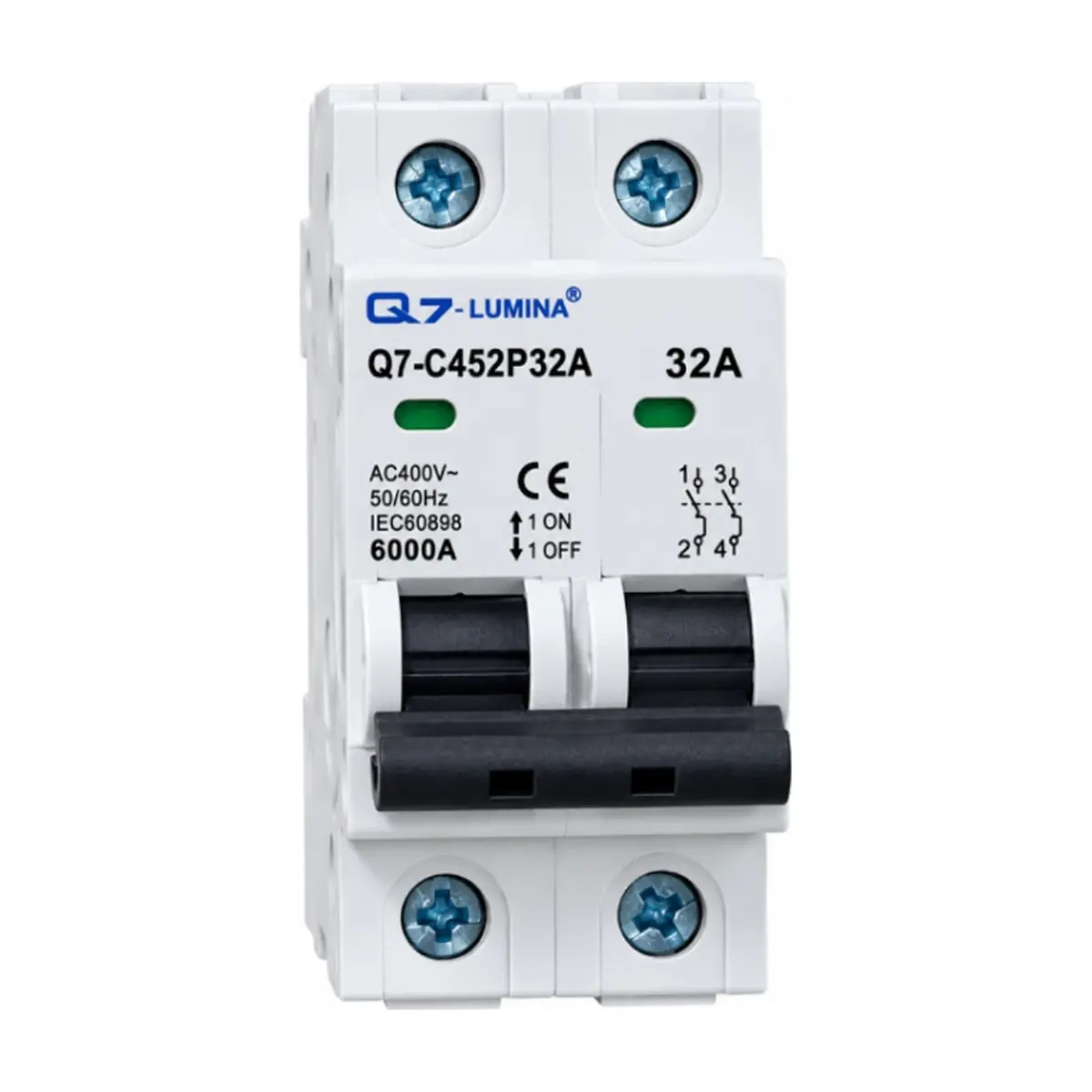 Interruptor automático termomagnético 400V Q7-LUMINA de 32 A - Imagen 1