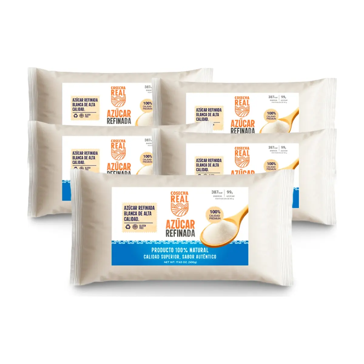 Azúcar blanca refinada Cosecha Real (5 x 500 g / 1.1 lb) - Miniatura 1
