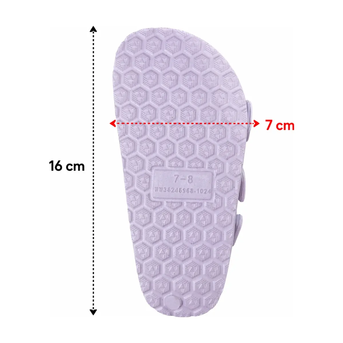 Sandalias de hebillas color lila para niñas Wonder Nation (Talla 7- 8) - Thumbnail 2